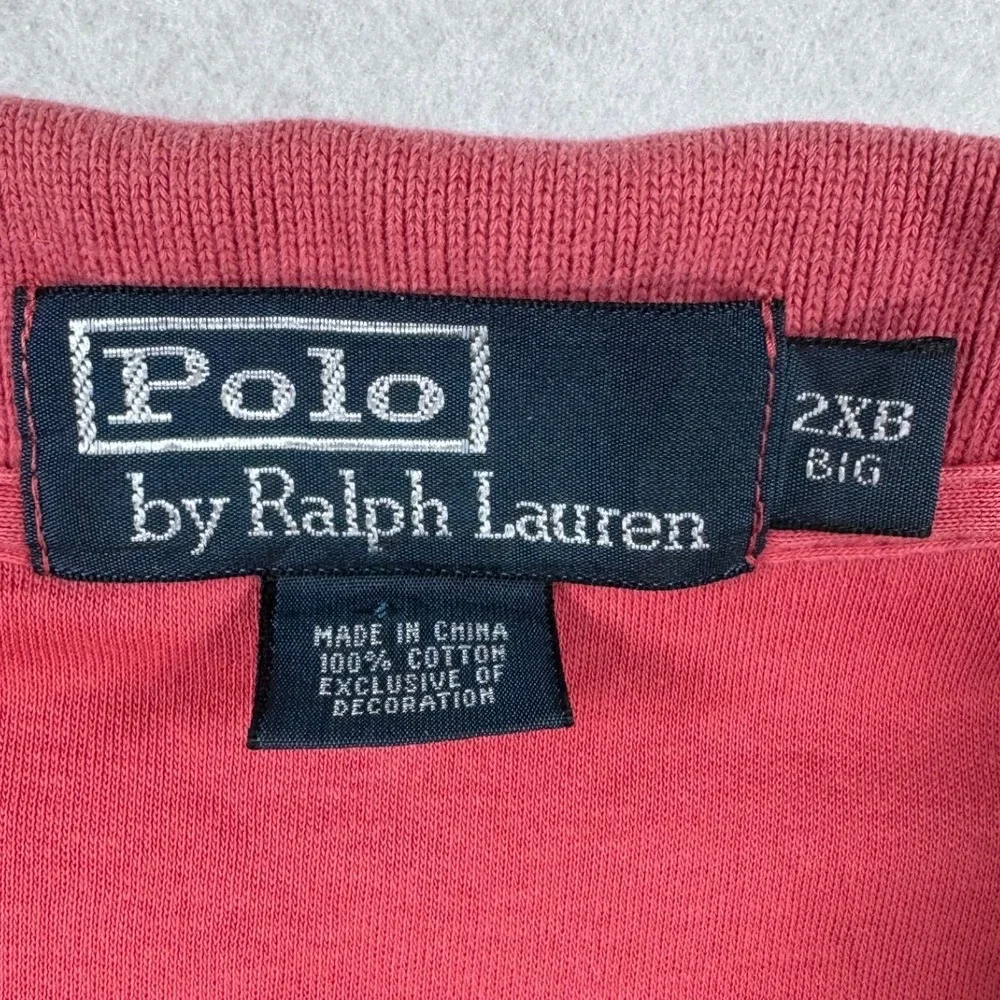 Polo Ralph Lauren Mens 2XB Big Salmon Red Short Sleeve Cotton Polo Shirt‎